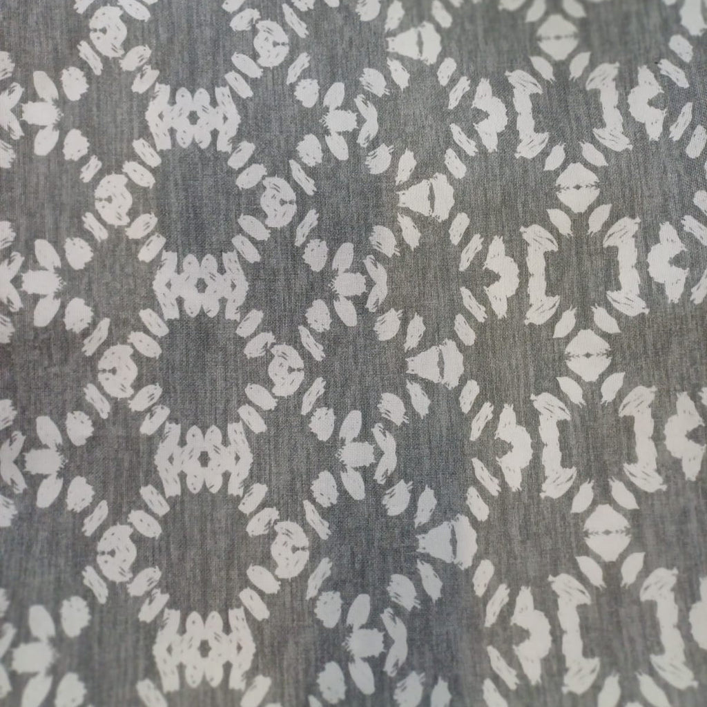 Grey Tribal Floral Tablecloth (6-8 seater)