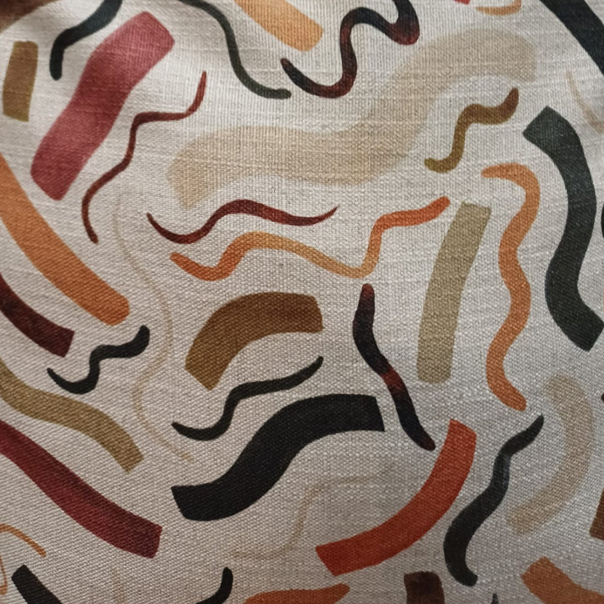 Two-tone Abstract Echo Cushion Cover (Hertex Linen-blend) 50x50cm