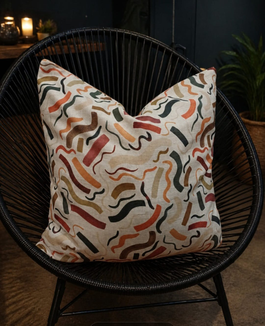 Abstract Echo Scatter Cushion Cover (Hertex Linen-Blend) 60x60cm