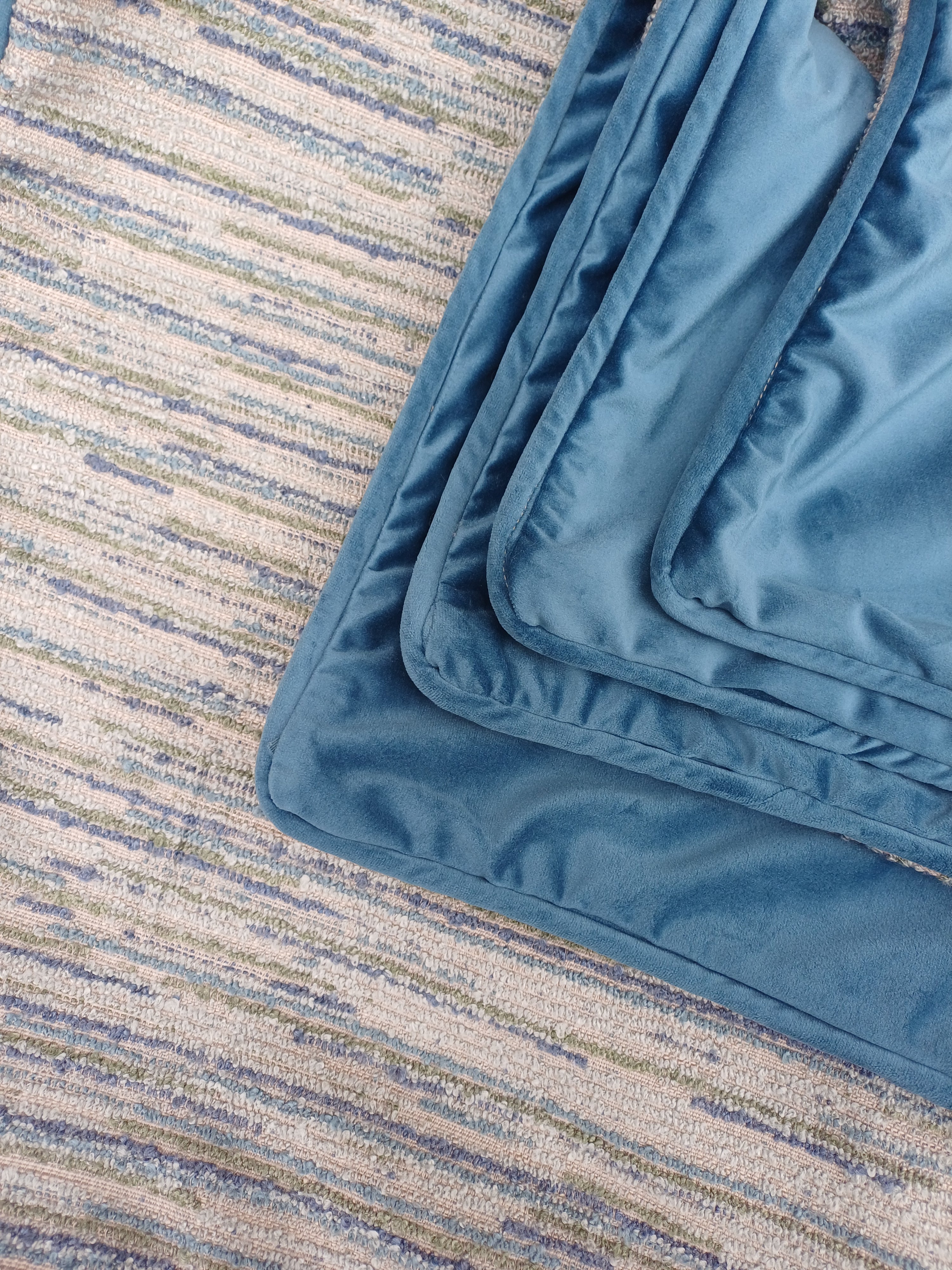 Two-Tone Velvet & Weave Cushion Cover (Hertex) 50x50cm