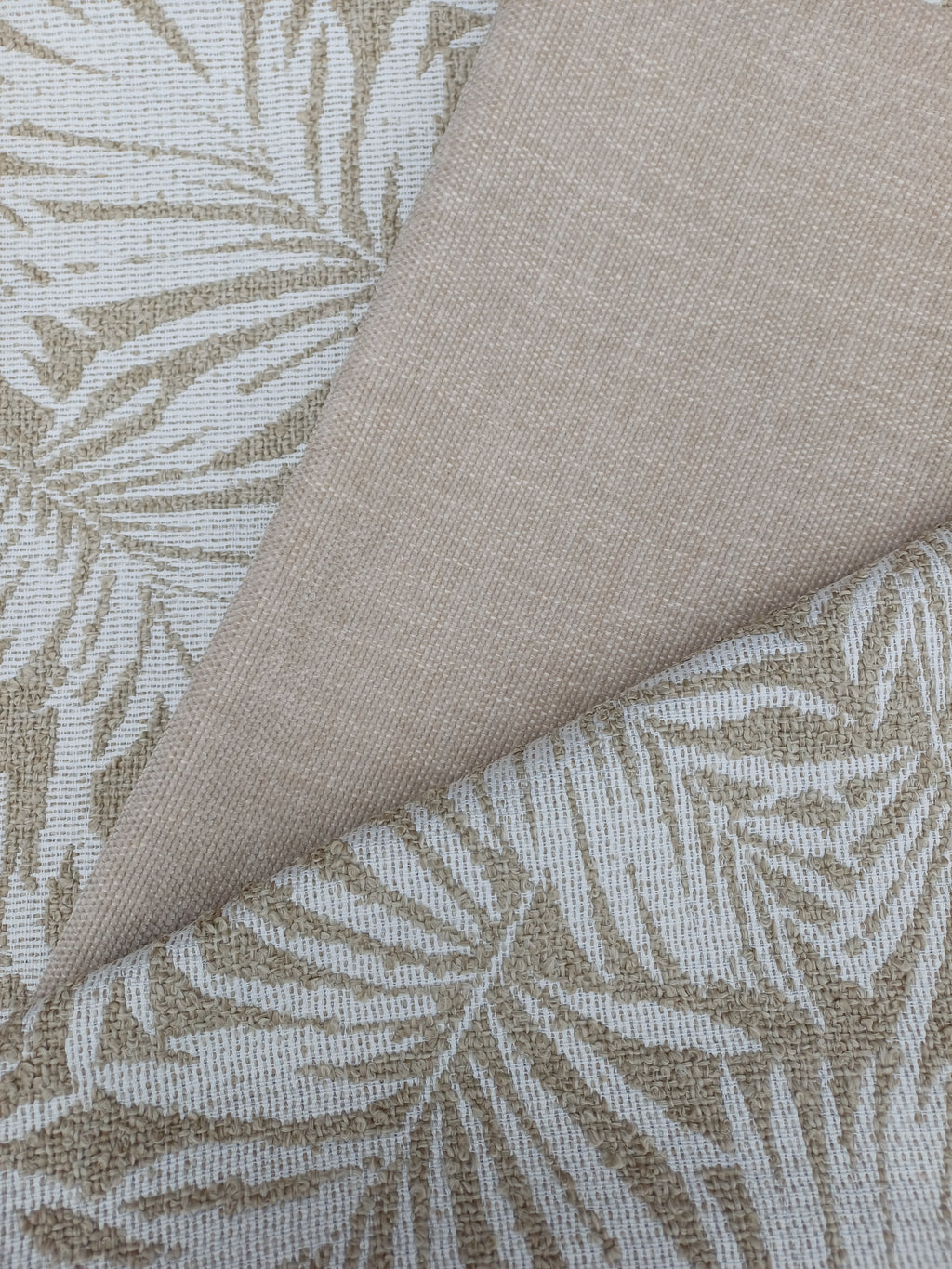 Two-Tone Beige & Palm Cushion Cover (Hertex) 50x50cm
