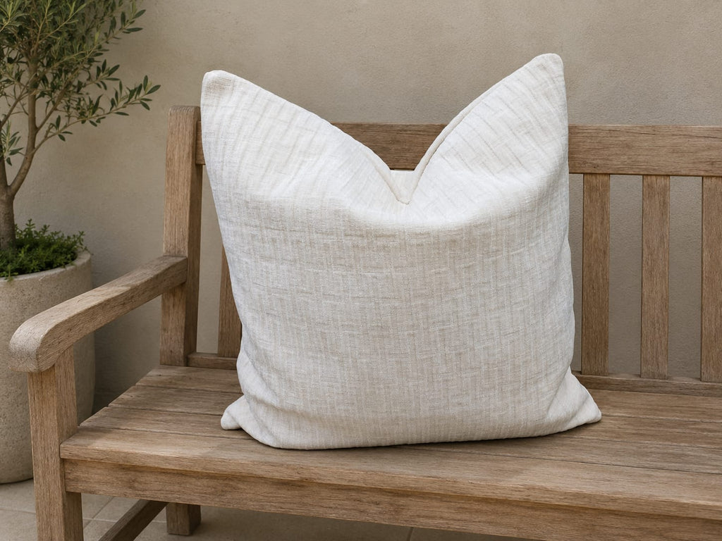 Two-Tone Cream Textured Scatter Cushion Cover (Hertex) 50x50cm